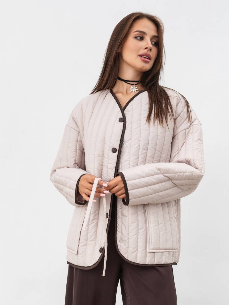 Куртка стьоганая "Финляндия" Romashka, Бежевый+, L|XL 18136