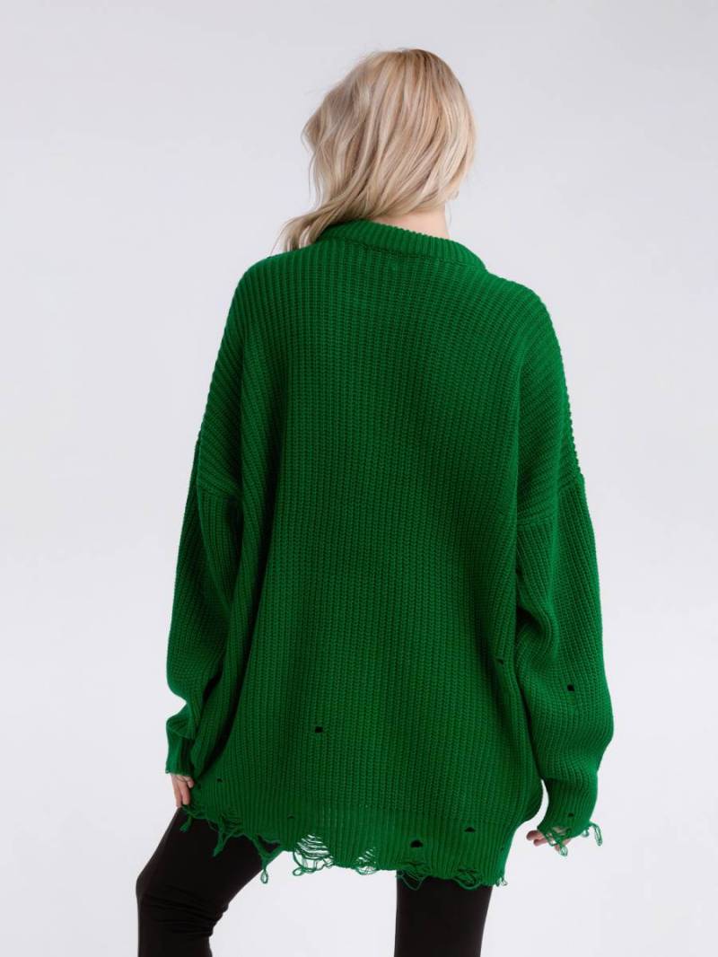 Свитер удлиненный «Виргиния» Romashka, Зеленый 11469