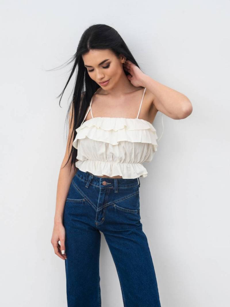 Топ "Лоле" Romashka, Молочный, XS|S 15571