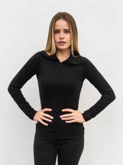 Лонг из микрофлиса &quot;Полярис&quot; Romashka, Черный, XS 19899