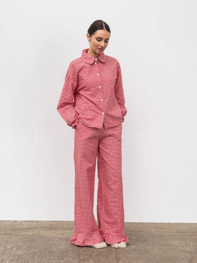 Пижама "Лейзи" Romashka, Красный+, XS|S 19960