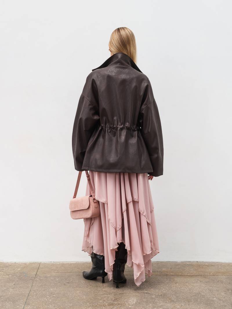 Куртка на кулиске "Дистрикт" Romashka, Коричневый, XS|S 20089