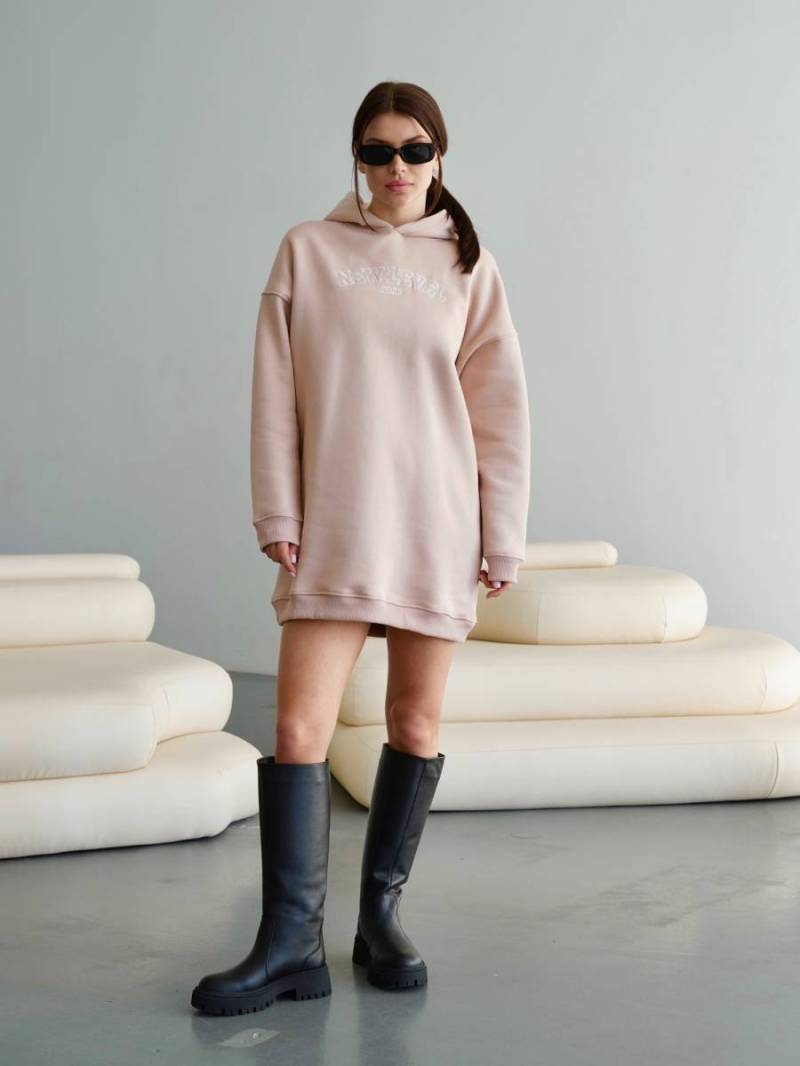 Платье-худи «Канзас» Romashka, бежевый, One size 14676