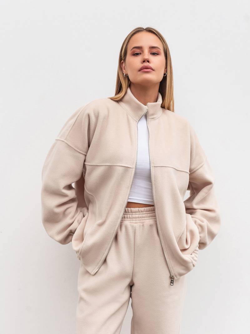 Удлиненный флисовый бомбер "Норд" Romashka, Бежевый, S|M 19779