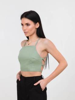 Топ с завязками "Таско" Romashka, Фисташковый, S 13336
