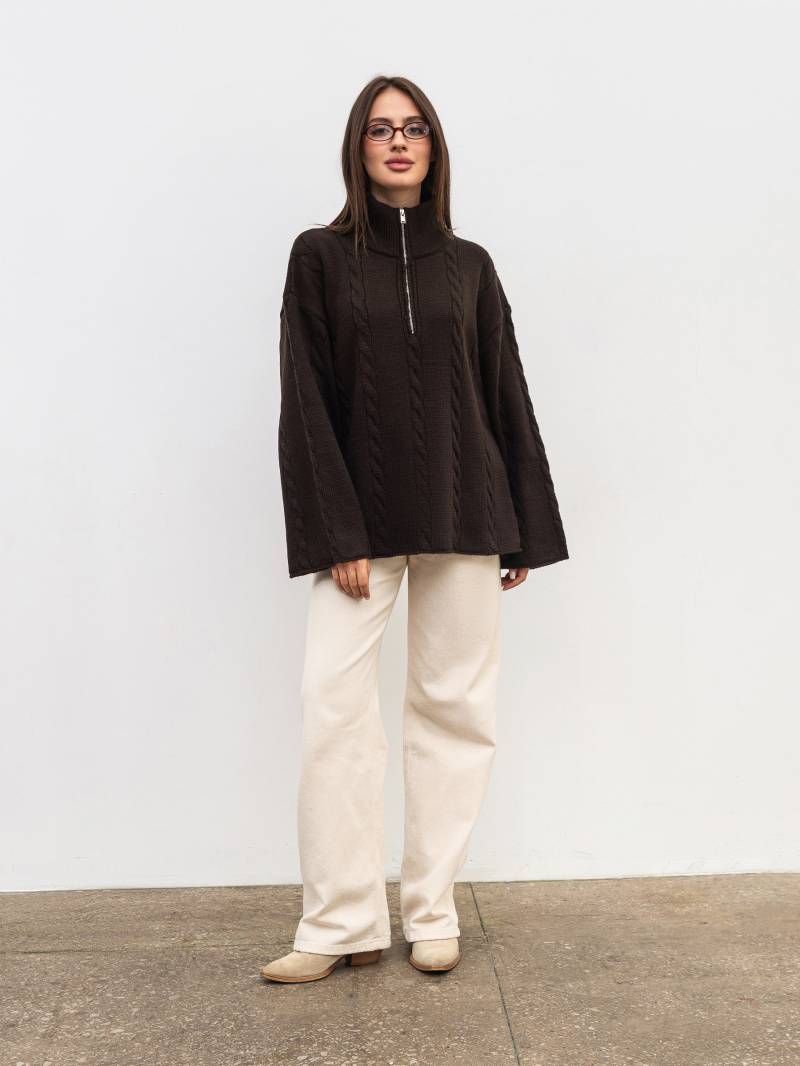 Свитер "Фудзи" Romashka, Коричневый, One size 19926