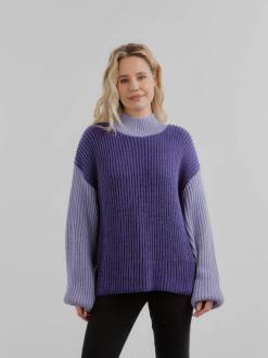 Свитер "Плуа" свободного кроя Romashka, Фиолетовый+, One size 14048