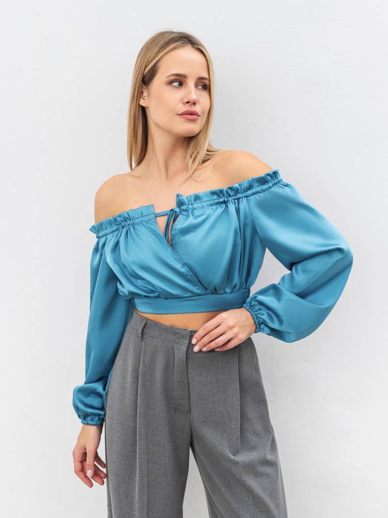 Блуза "Монпелье" Romashka, Голубой XS|S 14052