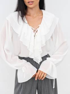 Блуза «Динан» Romashka, Белый, L|XL 17324