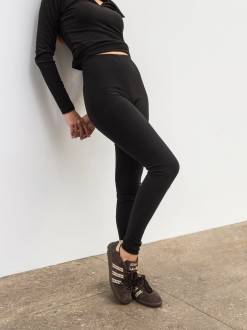 Легинсы из микрофлиса &quot;Флекс&quot; Romashka, Черный, S 19909