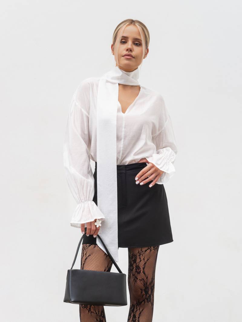 Блуза из тенселя "Сонет" Romashka, Белый, XS|S 20193