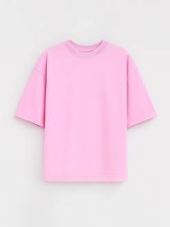 Футболка з цупкої 100% бавовни «Бейсік» Romashka, Розовый, One size Tall 19314