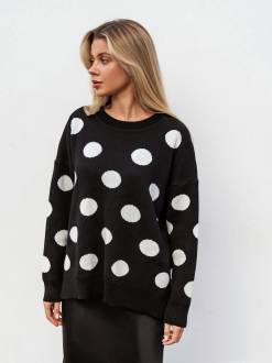 Свитер "Дотти" Romashka, Черный+, One size 19666