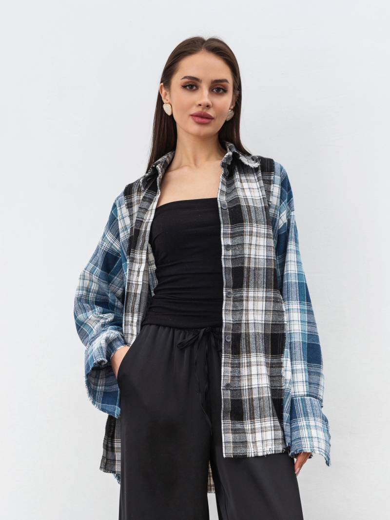 Рубашка "Лейквуд" Romashka, Черный+, L|XL 18839