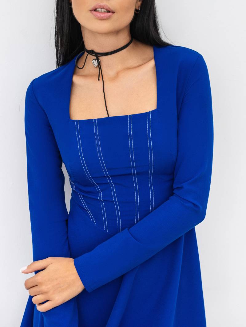 Платье "Луизиана" с имитацией корсета Romashka, Синий, XS|S 12783