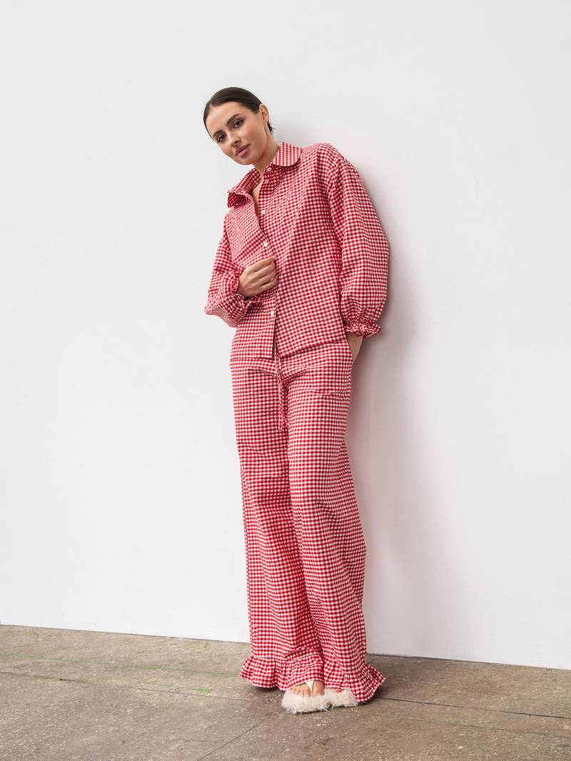 Пижама "Лейзи" Romashka, Красный+, M|L 19962