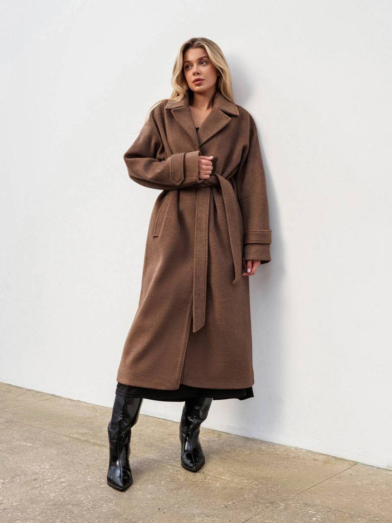 Пальто "Шейд" Romashka, Коричневый, S|M 19625