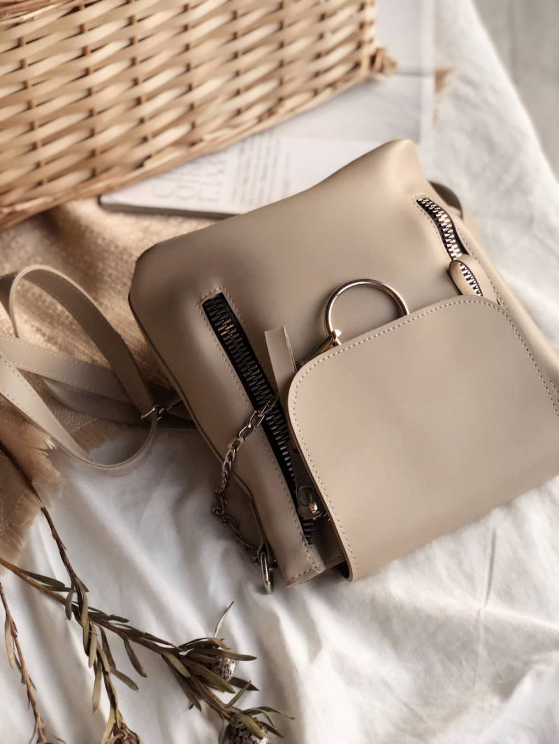 Рюкзак "Шербрук" с кольцом на магните Romashka, Бежевый (725)