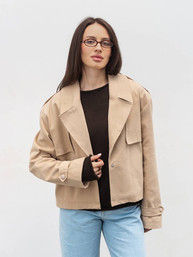 Укороченный тренч "Аксис" Romashka, Бежевый, XS|S 20159