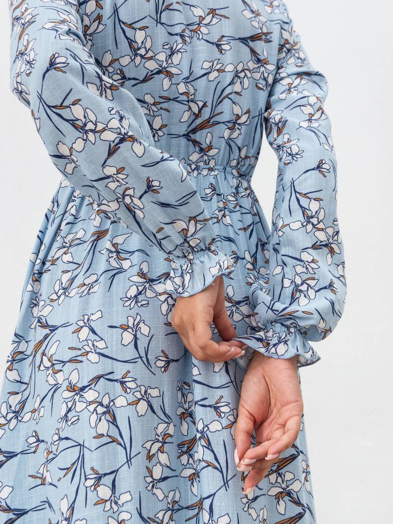 Платье "Фрибур" длины миди Romashka, Голубой+, XS|S 18223