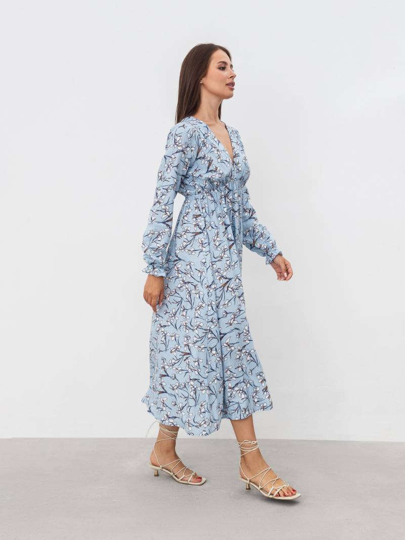 Платье "Фрибур" длины миди Romashka, Голубой+, XS|S 18223