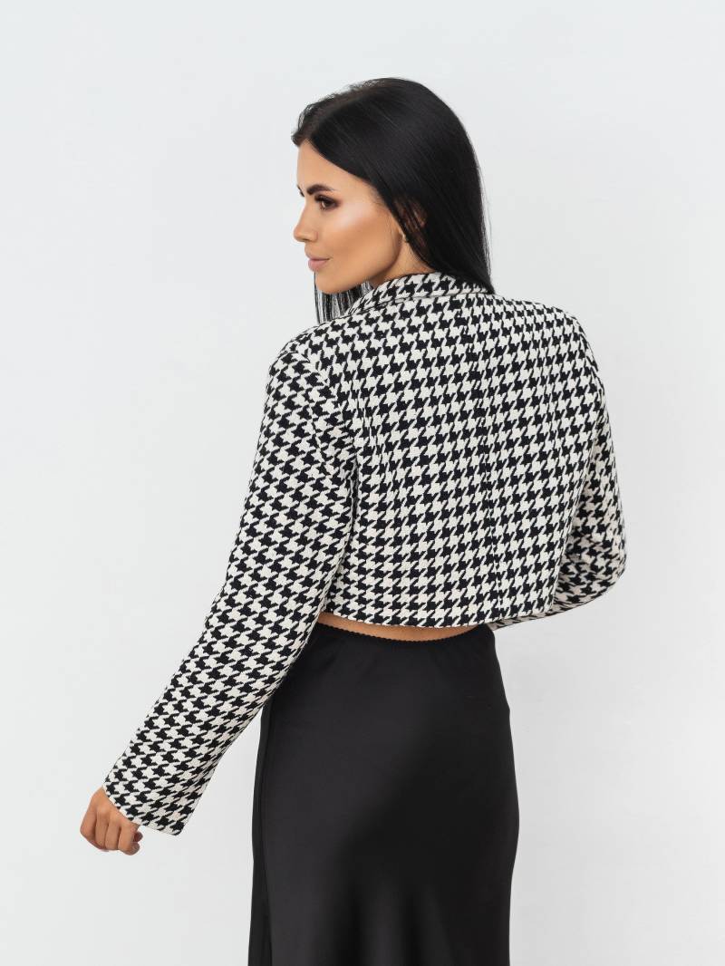 Пиджак «Шелби» укороченный Romashka, Черный+, M|L 15288