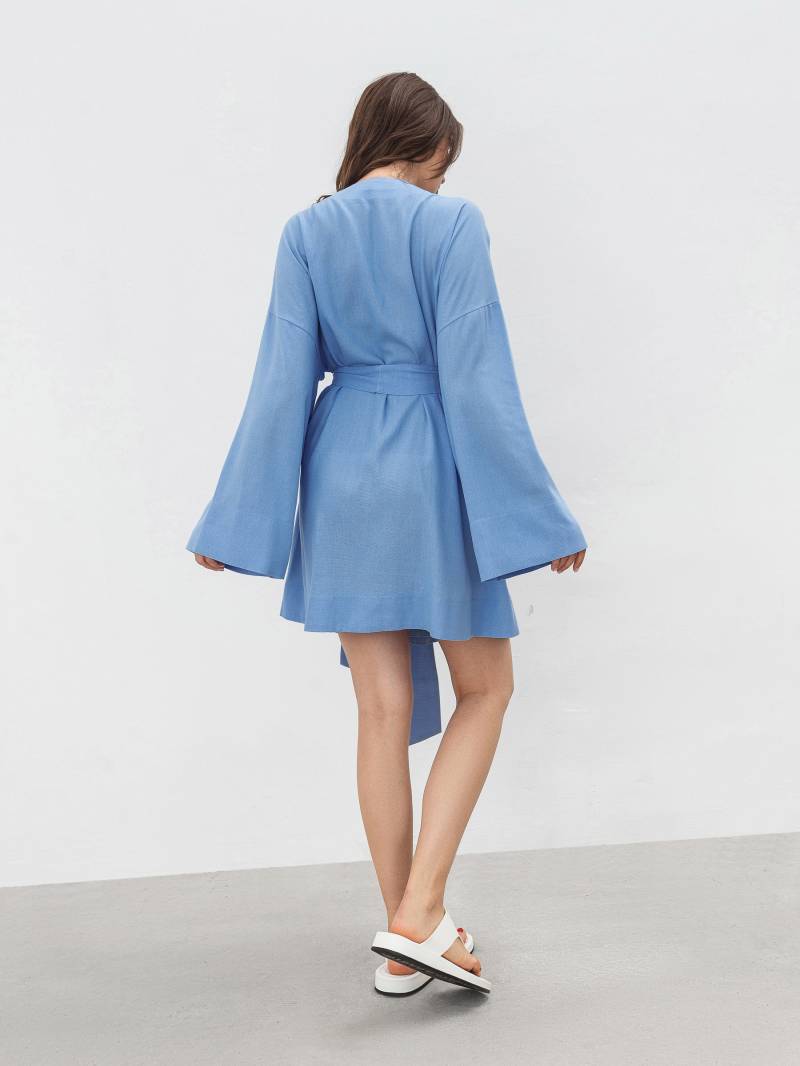 Платье кимоно "Токио" с пояском Romashka, Голубой, M|L 17956