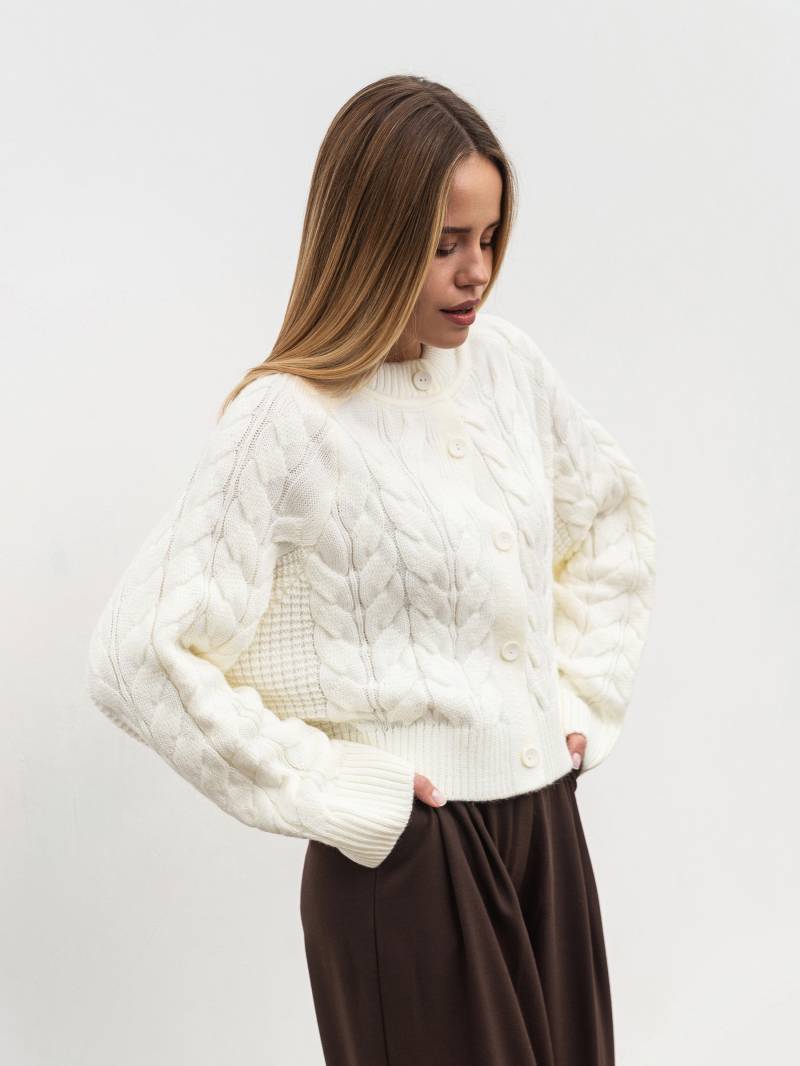 Кардиган "Шелт" Romashka, Молочный, One size 19930