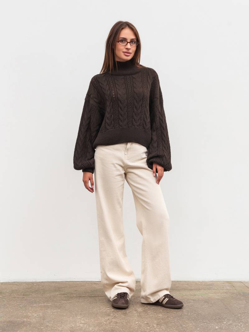 Свитер "Кадис" Romashka, Коричневый, One size 19755