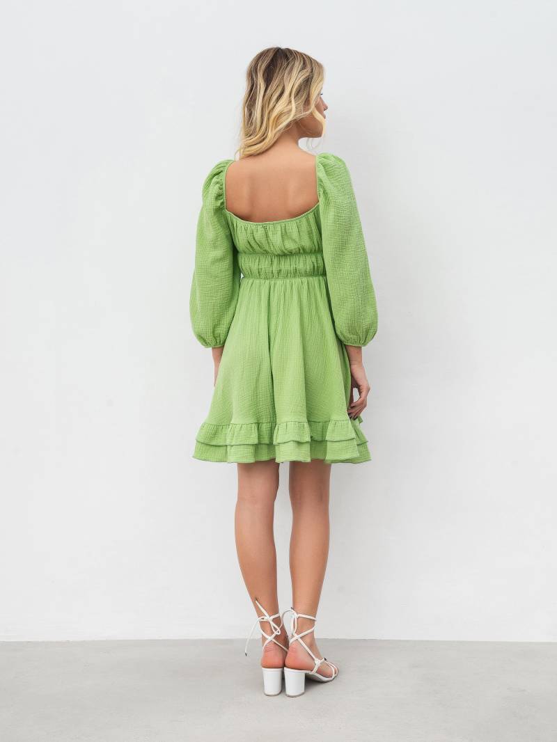 Платье с воланами "Авила" Romashka, Оливковый, S|M 18035