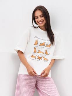 Футболка «Йога» Romashka, Молочный+, One size 19502