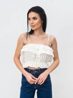 Топ "Лоле" Romashka, Молочный, S|M 15572