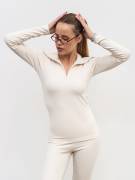 Лонг из микрофлиса &quot;Полярис&quot; Romashka, Молочный, М 19906