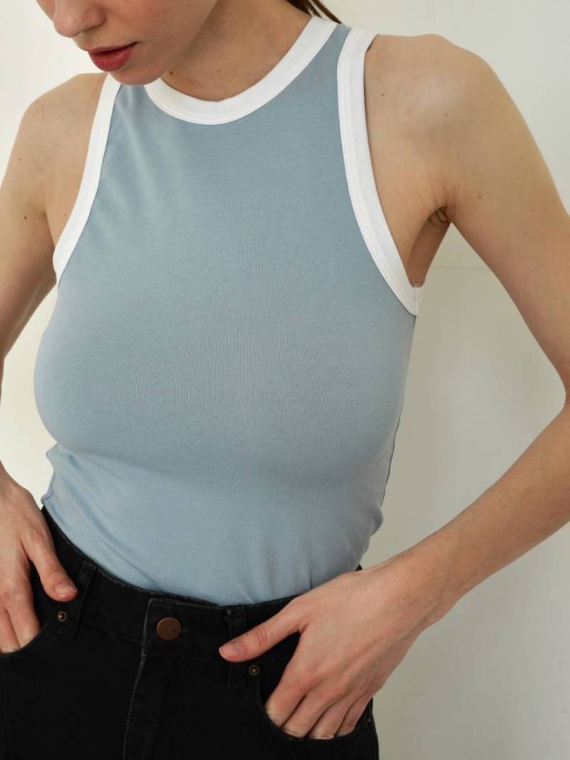 Майка «Нитра» Romashka, Голубой+, S 15433