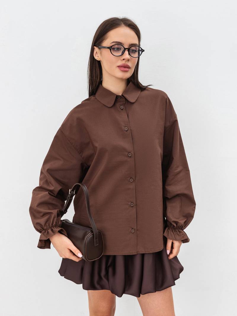 Рубашка "Шарлотка" Romashka, Коричневый, XS|S 18744