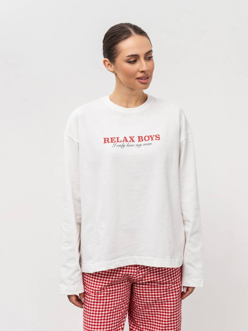 Лонг "Сорри бойз" Romashka, Молочный+, One size 20016