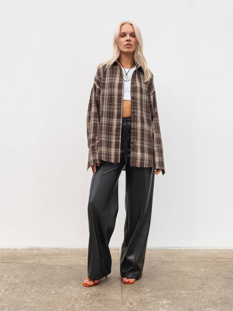 Рубашка "Паттерн" Romashka, Коричневый+, L|ХL 19598