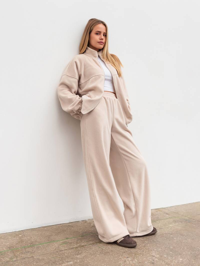 Удлиненный флисовый бомбер "Норд" Romashka, Бежевый, M|L 19780