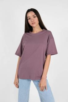 Футболка "Хэмптон" однотонная универсальная Romashka, Лиловый, One size (3424)