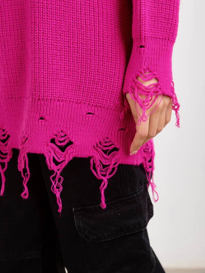 Свитер удлиненный «Виргиния» Romashka, Розовый 13708