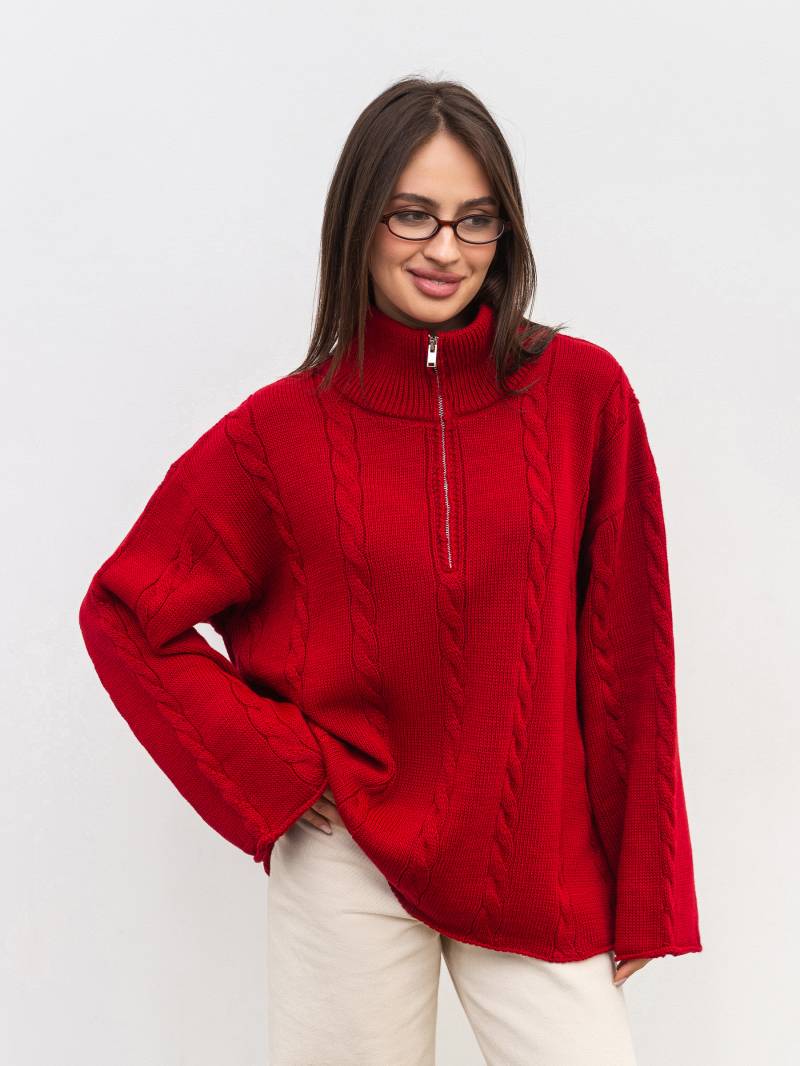 Свитер "Фудзи" Romashka, Красный, One size 19927