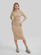 Платье &quot;Словения&quot; классическое в рубчик длины миди Romashka, Бежевый, One size (2481)