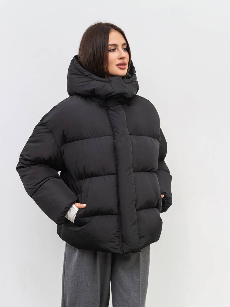 Пуховик "Монблан" Romashka, Черный, S|M 19859