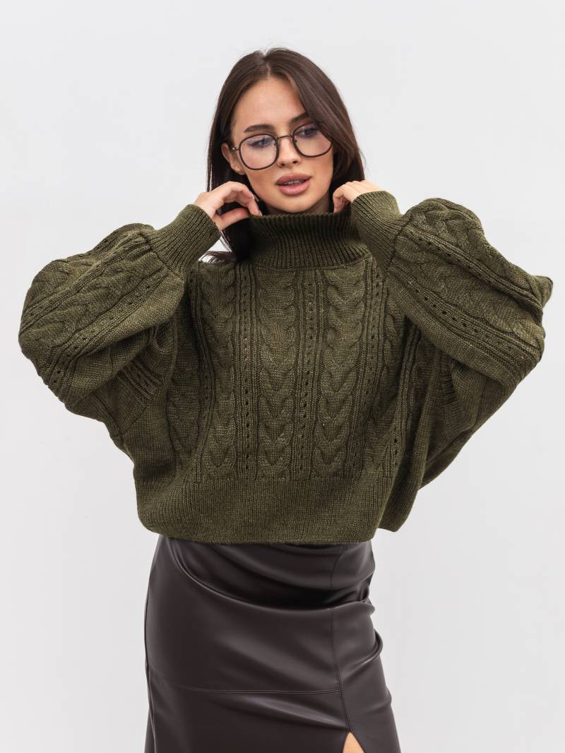 Свитер "Кадис" Romashka, Оливковый, One size 20643