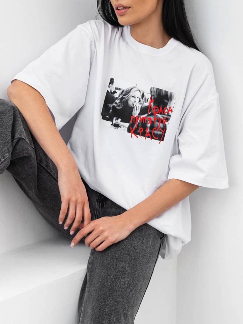 Футболка «Элизабет» Romashka, Белый, One size 16340