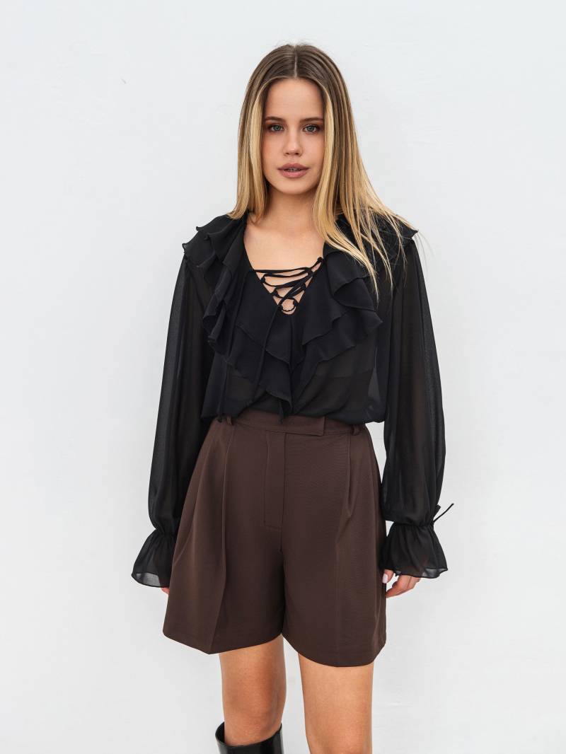 Блуза «Барокко» Romashka, Черный, L|XL 19136