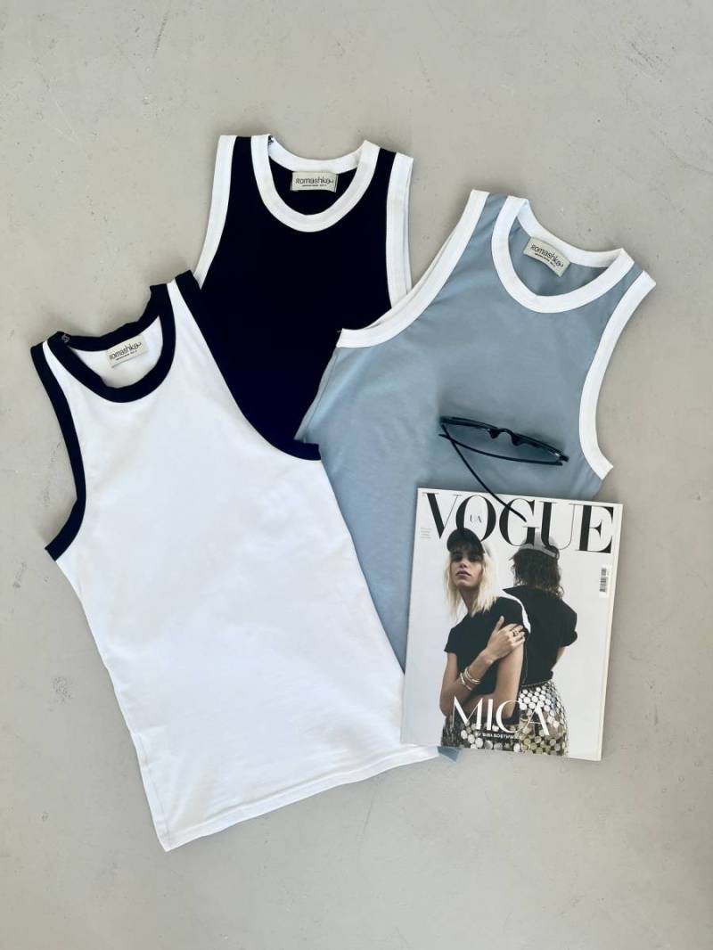 Майка «Нитра» Romashka, Голубой+, S 15433