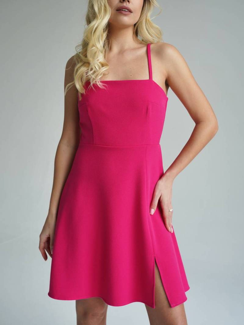 Платье "Елва" длины мини с разрезом Romashka, Розовый, XS 15293