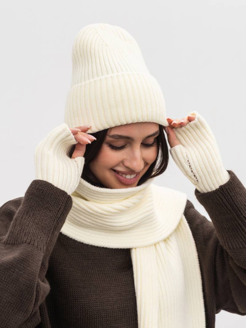Шапка "Бриош" Romashka, Белый, One size 20682