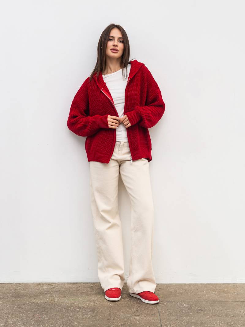 Кардиган "Коузи" Romashka, Красный, One size 19820